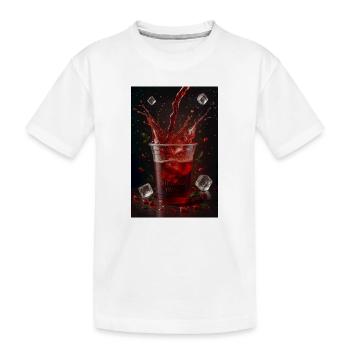 Energieshot mit Beeren und Eiswürfeln - Kinder Premium Bio T-Shirt - Weiß - Vorne