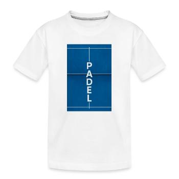 Padel tennis - Kids' Premium Organic T-Shirt - white - Front