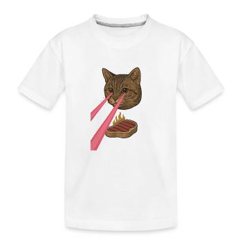 Laser Cat - T-shirt bio Premium Enfant - blanc - Devant