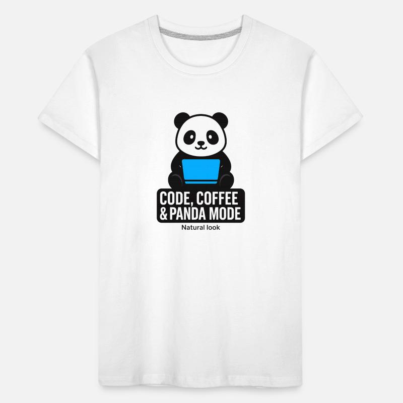 Code, café et style panda T-shirt bio Premium Enfant
