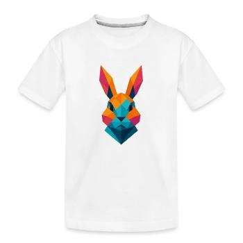 Rabbit | Bunny Head Print / Print / Design - Kids' Premium Organic T-Shirt - white - Front