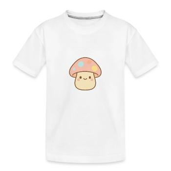 Pilz Mushroom - Kinder Premium Bio T-Shirt - Weiß - Vorne