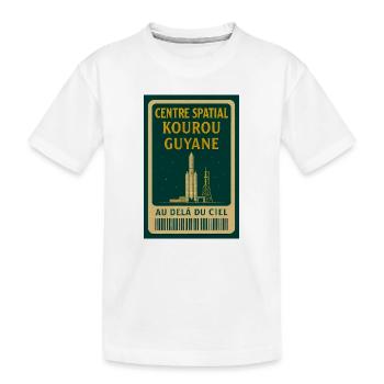 Kourou Space Center, Französisch-Guayana - Kinder Premium Bio T-Shirt - Weiß - Vorne