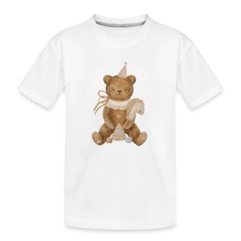 Ourson  fête d'anniversaire - T-shirt bio Premium Enfant - blanc - Devant