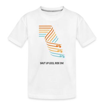 Tais-toi les jambes - Ride on Bicycle Saying Shirt - T-shirt bio Premium Enfant - blanc - Devant