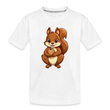 Eichhörnchen im Herbst - Kinder Premium Bio T-Shirt - Weiß - Vorne