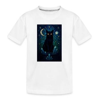 Prisme de cristal Midnight Cat - T-shirt bio Premium Enfant - blanc - Devant