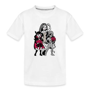 Vampirische Halloween-Truppe - Kinder Premium Bio T-Shirt - Weiß - Vorne