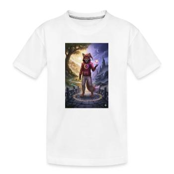 Renard au clair de lune - T-shirt bio Premium Enfant - blanc - Devant