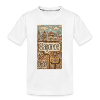 Bayonne Skurriles Stadtbild Frankreich - Kinder Premium Bio T-Shirt - Weiß - Vorne