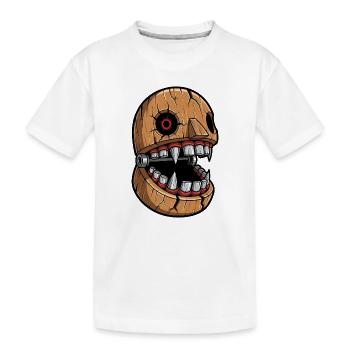Dents de monstre mécanique effrayantes Halloween - T-shirt bio Premium Enfant - blanc - Devant