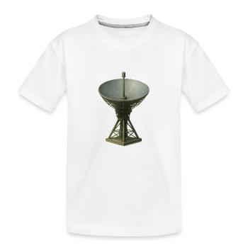 Antenne parabolique rétro motif vintage - T-shirt bio Premium Enfant - blanc - Devant