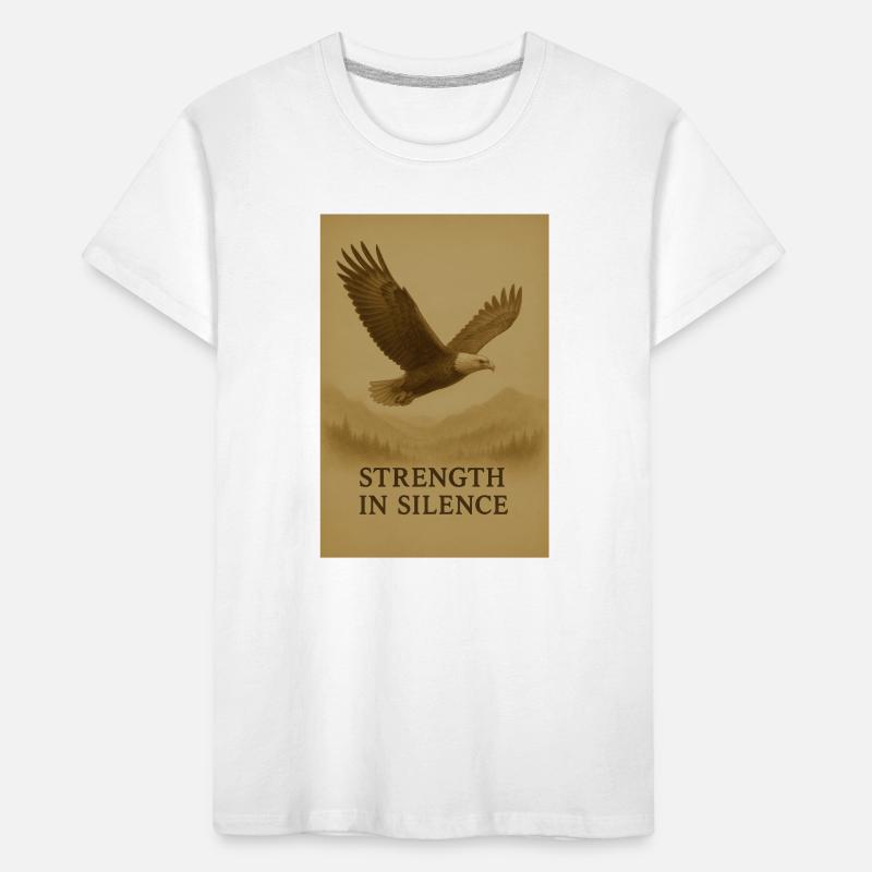Strength in Silence Eagle Kids' Premium Organic T-Shirt
