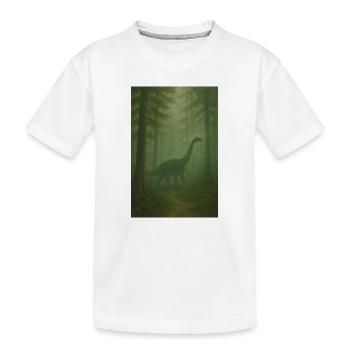 Dinosaure de la forêt nuageuse dans la jungle - T-shirt bio Premium Enfant - blanc - Devant