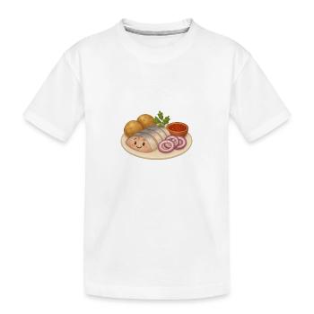Hareng avec pommes de terre - T-shirt bio Premium Enfant - blanc - Devant
