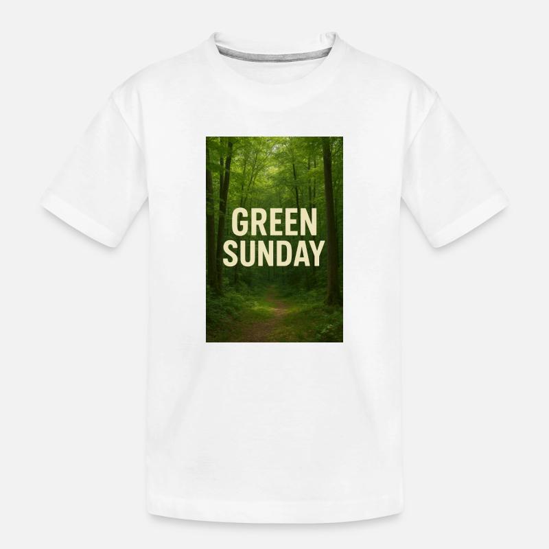 Dimanche vert dans la forêt - T-shirt bio Premium Enfant - blanc