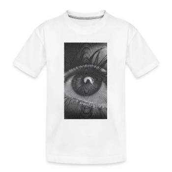 Œil en spirale : Regard hypnotique - T-shirt bio Premium Enfant - blanc - Devant
