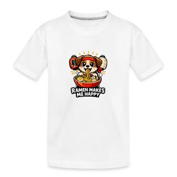 Le ramen me rend heureux - T-shirt bio Premium Enfant - blanc - Devant