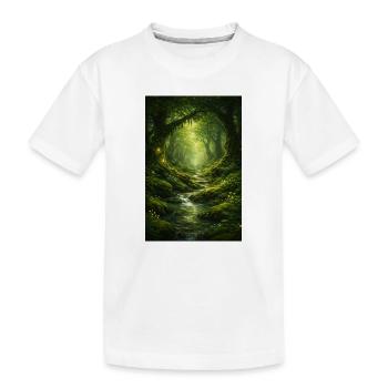 Mystical Forest - Kids' Premium Organic T-Shirt - white - Front