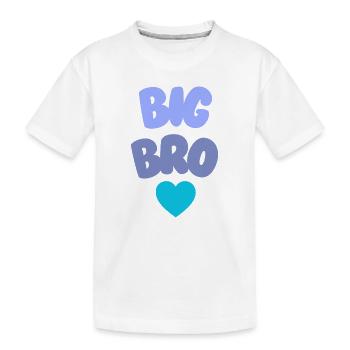 Big Bro Love Geschwister - Kinder Premium Bio T-Shirt - Weiß - Vorne