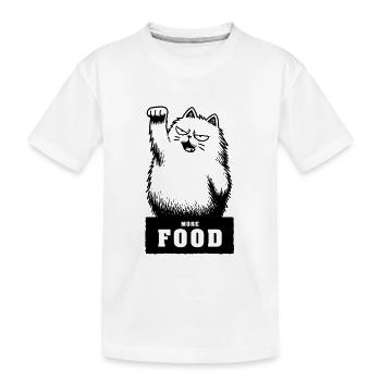 Plus de nourriture - T-shirt bio Premium Enfant - blanc - Devant
