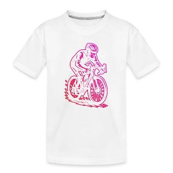 Super cadeau pour vélo de route - T-shirt bio Premium Enfant - blanc - Devant