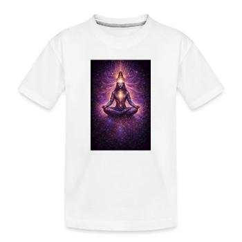 Méditation des chakras cosmiques - T-shirt bio Premium Enfant - blanc - Devant