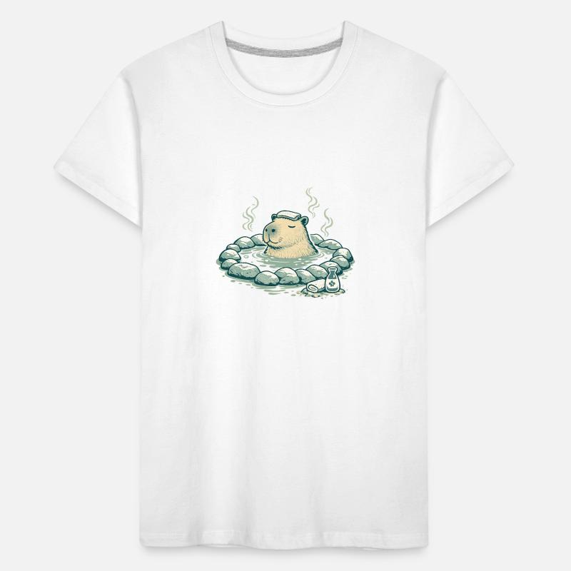 Capybara dans le bain de source T-shirt bio Premium Enfant