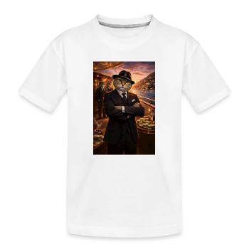 Chat sur le yacht - T-shirt bio Premium Enfant - blanc - Devant