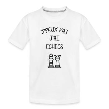 Ich kann keinen Schach-Humor-Club haben - Kinder Premium Bio T-Shirt - Weiß - Vorne
