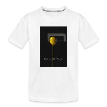 Pressure Reveals Character Poster - Kinder Premium Bio T-Shirt - Weiß - Vorne