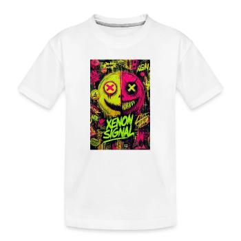 Graffiti de signaux au xénon - T-shirt bio Premium Enfant - blanc - Devant
