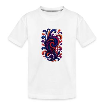 Tourbillon coloré - T-shirt bio Premium Enfant - blanc - Devant