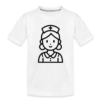 Krankenschwester - Kinder Premium Bio T-Shirt - Weiß - Vorne