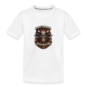 Nordischer Krieger nach Walhalla - Kinder Premium Bio T-Shirt - Weiß - Vorne