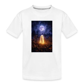 Fantôme au clair de lune dans le Champ des Lanternes - T-shirt bio Premium Enfant - blanc - Devant