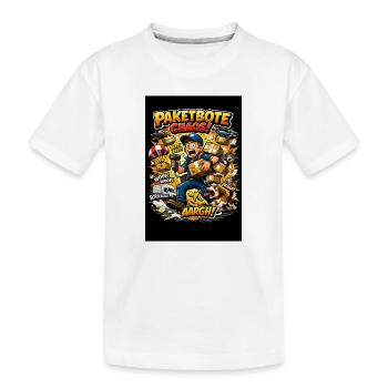 Paketbote Chaos Action - Kinder Premium Bio T-Shirt - Weiß - Vorne