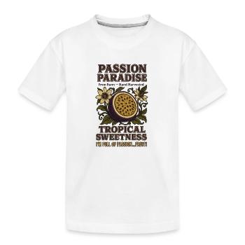 Passionsfrucht Sommer Frucht Vintage Obst - Kinder Premium Bio T-Shirt - Weiß - Vorne