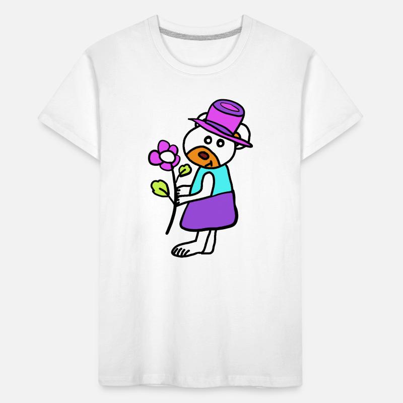Teddy Teddybär Blume Kinder Muttertag Mama Kinder Premium Bio T-Shirt