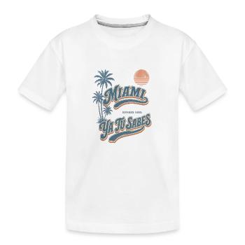 Miami YaTuSabes Palmiers rétro - T-shirt bio Premium Enfant - blanc - Devant
