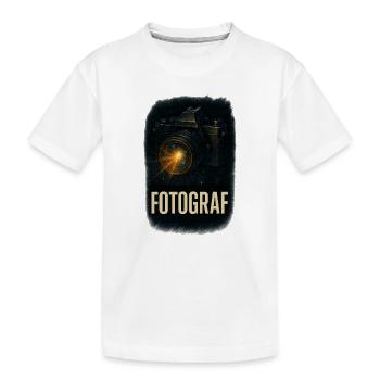 Fotograf Vintage Kamera  - Kinder Premium Bio T-Shirt - Weiß - Vorne