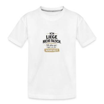 Ich liege nicht falsch Wahrheitswitz - Kinder Premium Bio T-Shirt - Weiß - Vorne