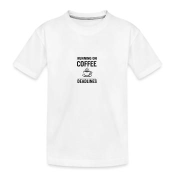 Tourner sur le café et les délais - T-shirt bio Premium Enfant - blanc - Devant