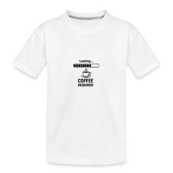 Chargement... Café requis - T-shirt bio Premium Enfant - blanc - Devant