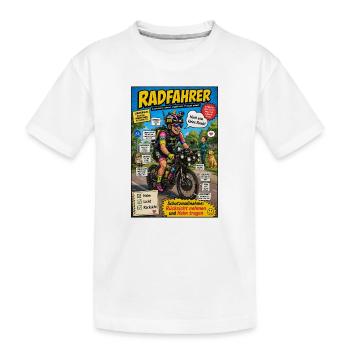 Der Radfahrer – nur noch eine kleine Runde - Kinder Premium Bio T-Shirt - Weiß - Vorne