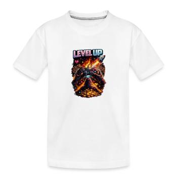 Monter de niveau : Feu, pièces et contrôleurs - T-shirt bio Premium Enfant - blanc - Devant