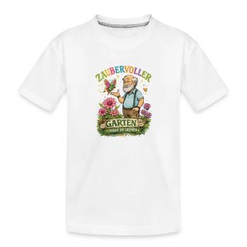 Zauberhafter Gartenzauber - Kinder Premium Bio T-Shirt - Weiß - Vorne