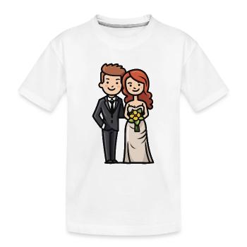 Mariage mariée marié jeunes mariés - T-shirt bio Premium Enfant - blanc - Devant
