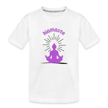Namaste violet - T-shirt bio Premium Enfant - blanc - Devant