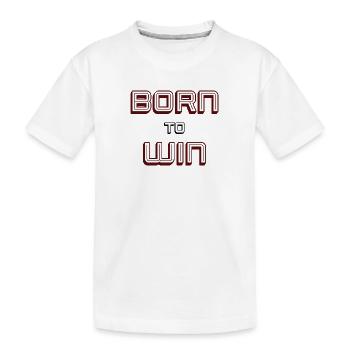 Né pour gagner - T-shirt bio Premium Enfant - blanc - Devant